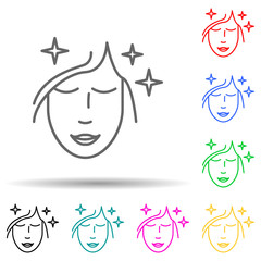 Relaxation in beauty saloon multi color set icon. Simple thin line, outline of relaxation icons for ui and ux, website or mobile application