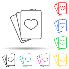 Relaxation in gambling multi color set icon. Simple thin line, outline of relaxation icons for ui and ux, website or mobile application