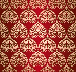 traditional paisley floral pattern , textile , Rajasthan, India	