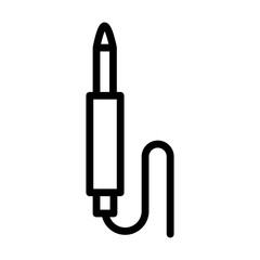 audio plug wire sound line style icon