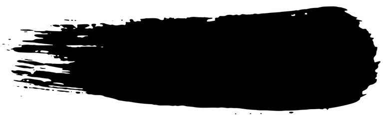 Obraz premium Grunge spot. Abstract the trace of the ink. A smear of black paint with a dry brush