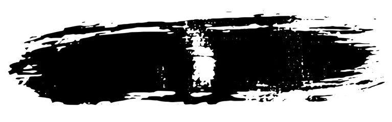 Grunge spot. Abstract the trace of the ink. A smear of black paint with a dry brush