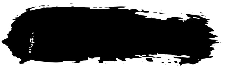 Grunge spot. Abstract the trace of the ink. A smear of black paint with a dry brush