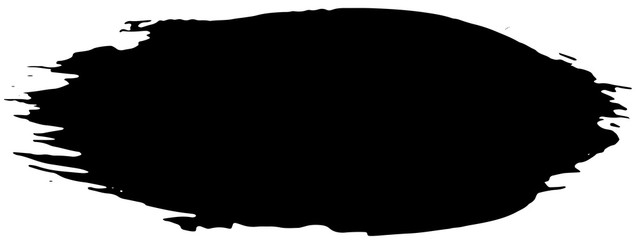 Grunge spot. Abstract the trace of the ink. A smear of black paint with a dry brush