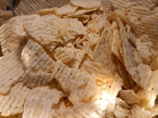 Corrugated potato chips