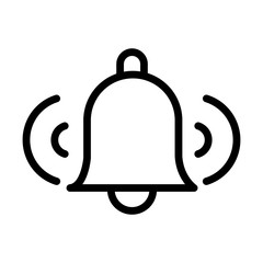 sound bell signal audio line style icon