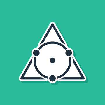 recommend clip art: Blue Triangle math icon isolated on green background. Vector Illustration