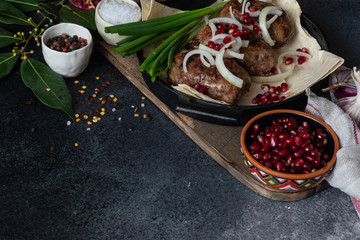 Georgian cuisine cutlet Apkhazura