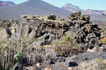Wanderung durch den Naturpark Los Volcanes um die Vulkane Caldera de La Rilla, Montana de Santa Catalina, Pico Partido, Montana del Senalo auf der spanischen Kanareninsel Lanzarote © Rolf Dräger