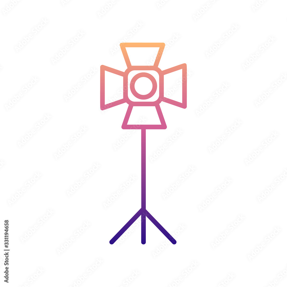 Aufkleber studio lamp nolan icon. simple thin line, outline vector of spotlight icons for ui and ux, website o