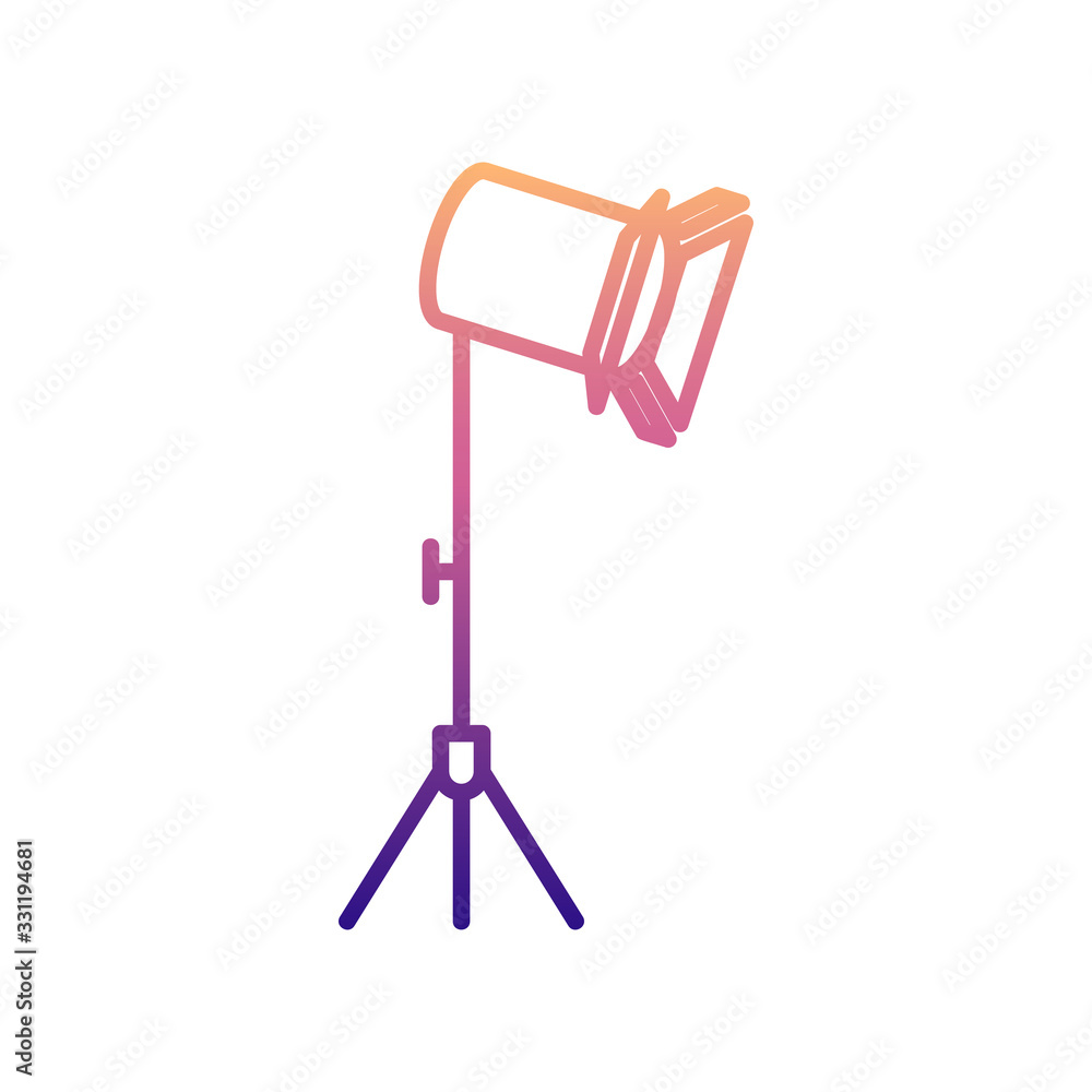 Aufkleber studio lamp nolan icon. simple thin line, outline vector of spotlight icons for ui and ux, website o