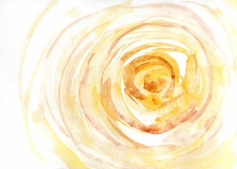 Sun radial rays. Yellow ligth. Abstract rose lugs. Concept for card, design - 331194847