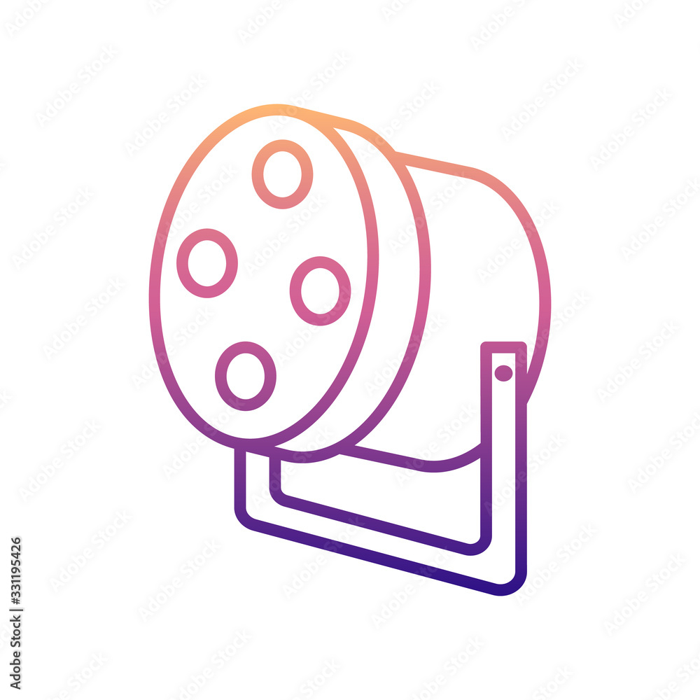 Poster multicolor lamp nolan icon. simple thin line, outline vector of spotlight icons for ui and ux, websi