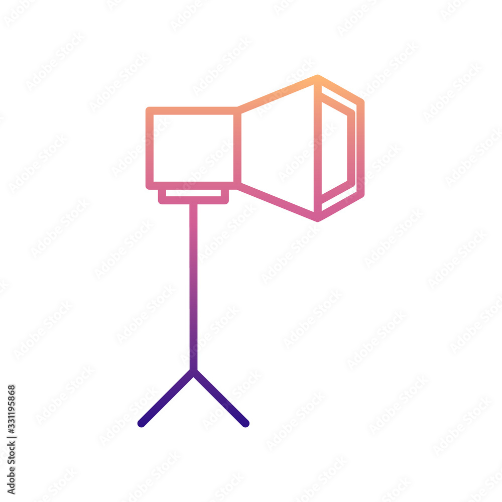 Poster light for photography nolan icon. simple thin line, outline vector of spotlight icons for ui and ux,
