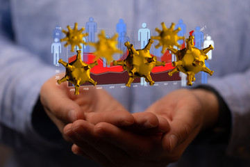 Coronavirus economic impact concept image.