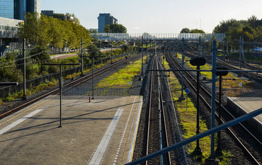 Empty platform of railway station
