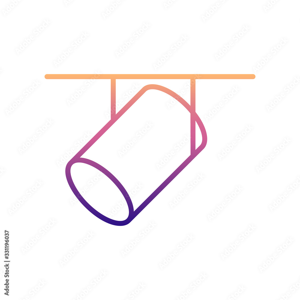 Poster ceiling spot nolan icon. simple thin line, outline vector of spotlight icons for ui and ux, website 