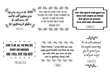 Scripture, Bible verses. Calligraphy saying for print. Vector Quote for typography and Social media post. Modern Inspiration Design