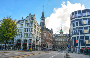 Fototapeta premium Cityscape of Amsterdam, Holland