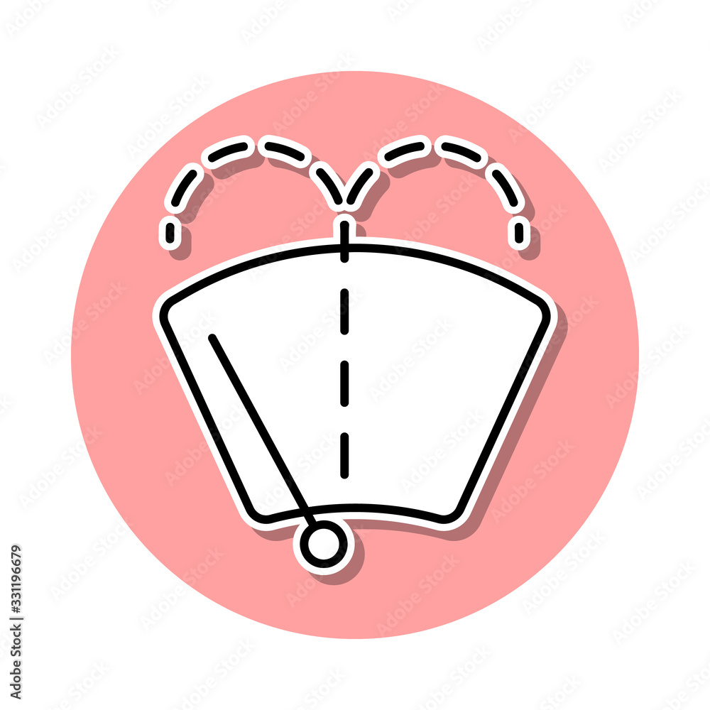 Poster window washer sticker icon. simple thin line, outline vector of sprinkler icons for ui and ux, websi