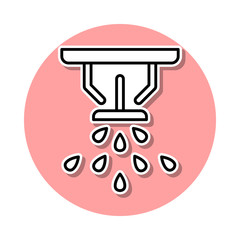 fire sprinkler sticker icon. Simple thin line, outline vector of Sprinkler icons for ui and ux, website or mobile application