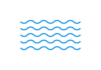 Wave line icon. Water sign. Sea and ocean logo. Vector illustration. 