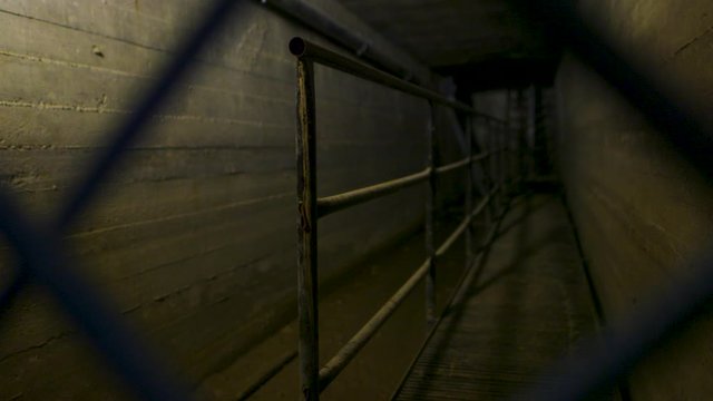 The old secret underground corridor, in darkness