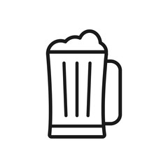 beer icon in trendy flat design