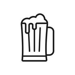 beer icon in trendy flat design