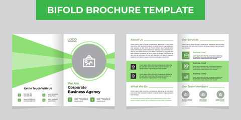 Creative circle bifold brochure template