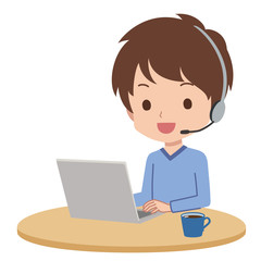 在宅ワークのイラスト