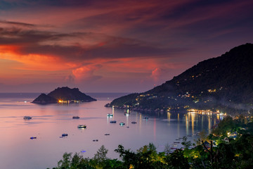 beautiful scenic of koh tao - nang yuan island thailand