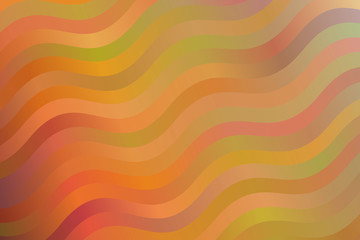 Red, yellow and brown waves abstract vector background. Simple pattern.
