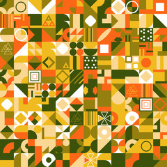 Abstract shapes compositions. Colorful Vector background