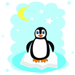 cute penguin cartoon character illustration