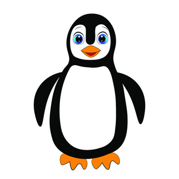 cute penguin cartoon character illustration