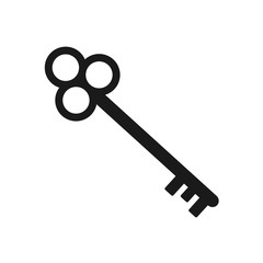 key icon in trendy flat design
