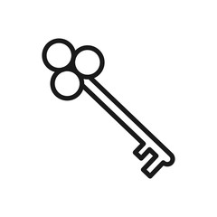 key icon in trendy flat design