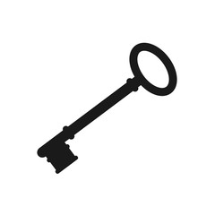 key icon in trendy flat design