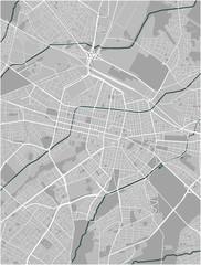 map of the city of Sofia, Bulgaria