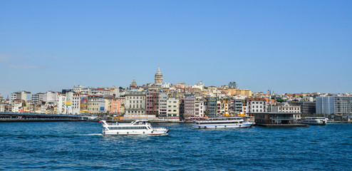 Fototapeta na wymiar View of Bosphorus Strait in Istanbul, Turkey