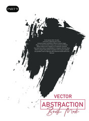 24-part vector abstraction in the style of brush strokes of charcoal color. A poster for the design of packaging, ceramics, furniture, fabrics, appliances, books, sites, flyers, banners.