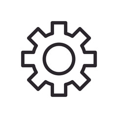gear settings setup line style icon