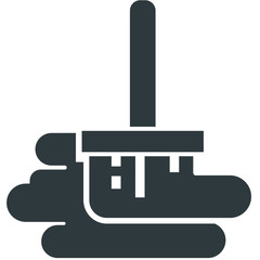 mop black icons on white background