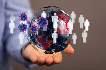 epidemic coronavirus 2019-nCoV, Novel Coronavirus Alert outbreak . Virus Covid 19-NCP. Spread of...