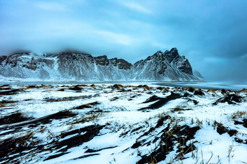 Vestrahorn Iceland at Stokksnes, Eastern Iceland landscape