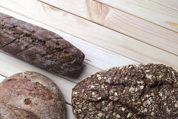 dark bread on light wood