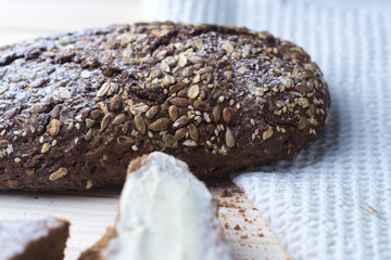 dark bread on light wood