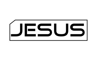 Jesus name text design, typography for print or use as poster, card, flyer or T Shirt