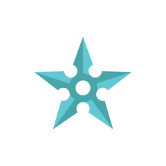 ninja shuriken icon in trendy flat style